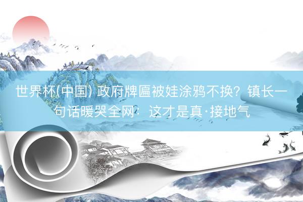世界杯(中国) 政府牌匾被娃涂鸦不换？镇长一句话暖哭全网：这才是真·接地气
