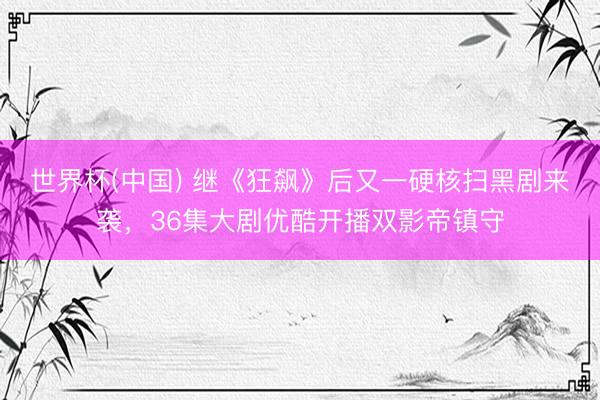 世界杯(中国) 继《狂飙》后又一硬核扫黑剧来袭，36集大剧优酷开播双影帝镇守