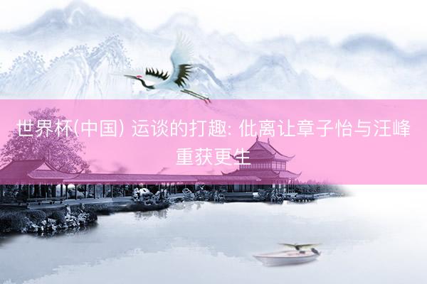世界杯(中国) 运谈的打趣: 仳离让章子怡与汪峰重获更生